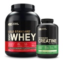 Optimum Nutrition 100% Gold Standard Whey Protein Polvere: Double Rich Chocolate (5 Pound) con Micronized Creatine Monohydrate Powder, Unflavored (120 Servings) - Bundle Pack