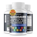 Glucosamina Condroitin solfato Methylsulfonylmethane Acid Turmeric Ginger Vitamin C, D3, Black Pepper -150 Capsules- Made in USA