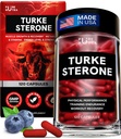 Supplemento Turkesterone per gli uomini - Supplemento di Turkesterone organico per la crescita muscolare w/Fadogia Agrestis Pterostilbene | Polvere di Turkesterone complessata | 120 capsule vegane Turkestrone 1 confezione