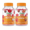 Bikini Lifeable + Prebiotici Fiber Kids, Gummies Bundle - Grande Degustazione, Integratore di vitamina, Senza glutine, OGM Free, Gummy masticabile