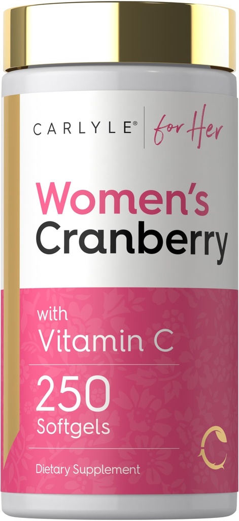 Pillole di mirtillo per le donne | 250 Softgels | Supplemento di estratto concentrato con vitamina C ed E | Non-GMO, Gluten Free | per lei