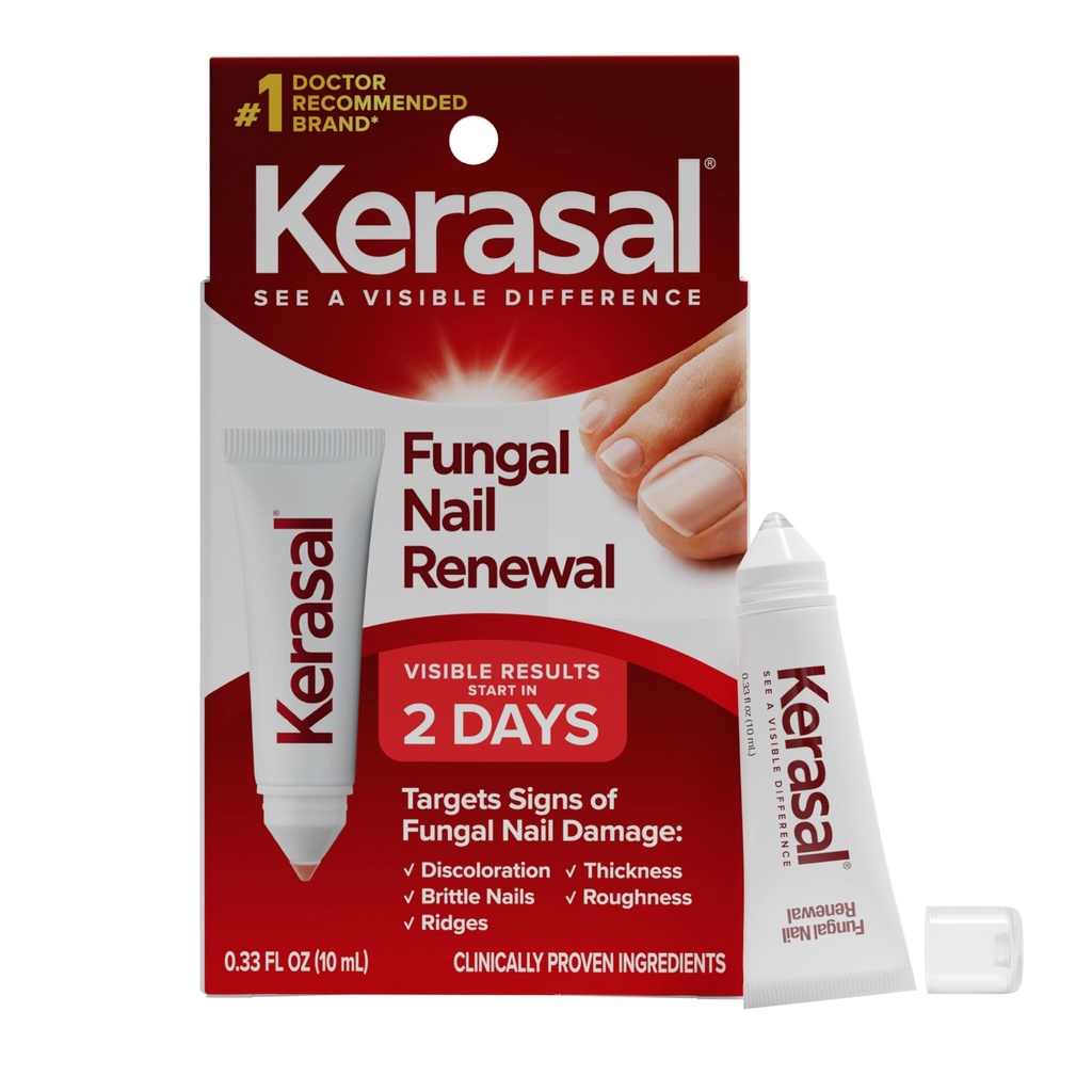 Kerasal Nail Fungus Extra Strength | Ricostruzione Unghie Restorative per Unghie Dannate, 0,3 fl oz (Packaging May Vary)