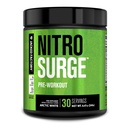 Jacked Factory NITROSURGE Pre Supplemento di allenamento - Energia senza fine, Gains di resistenza istantanea, messa a fuoco trasparente, pompe intenzionali - NO Booster & Potente Preworkout polvere di energia - 30 Serve, Bianco artico