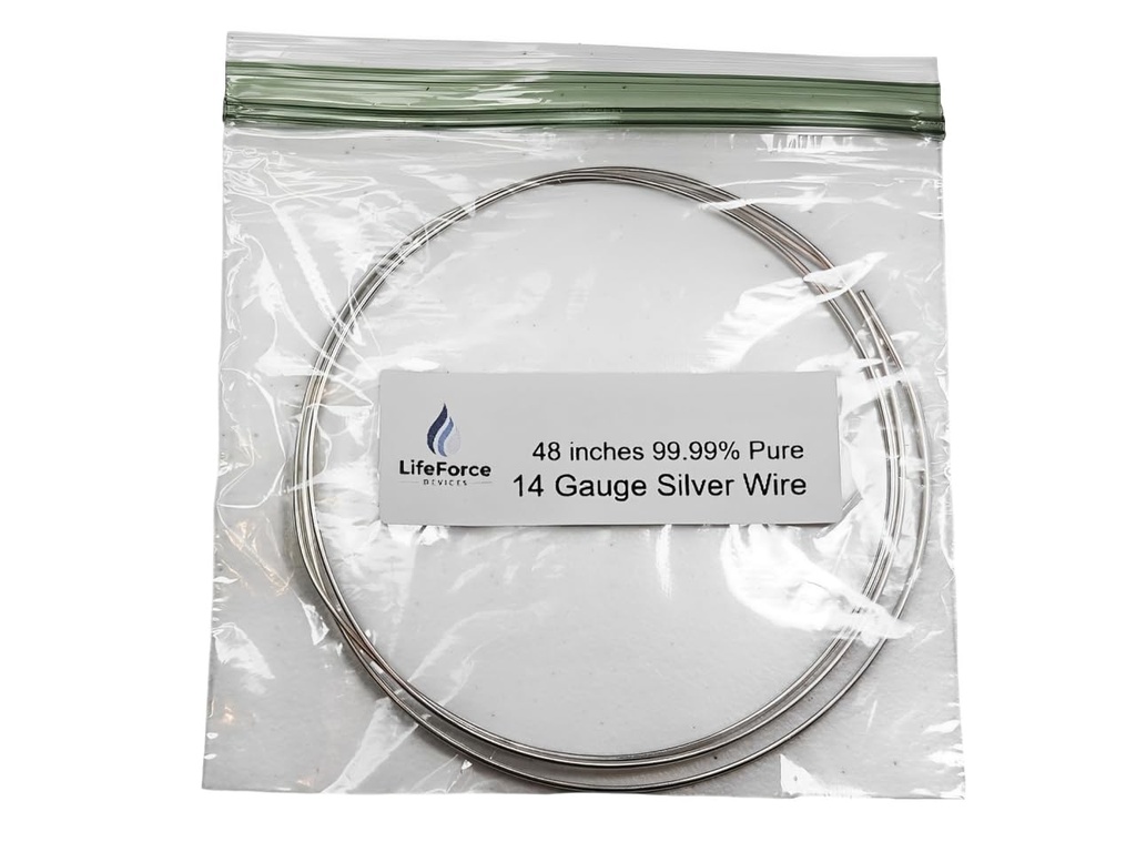 Pure Silver Generator Wires – 9999 Silver Electrodes – Pre-Cut 48-Inch 14 Gauge Wires – Misura i generatori LifeForce