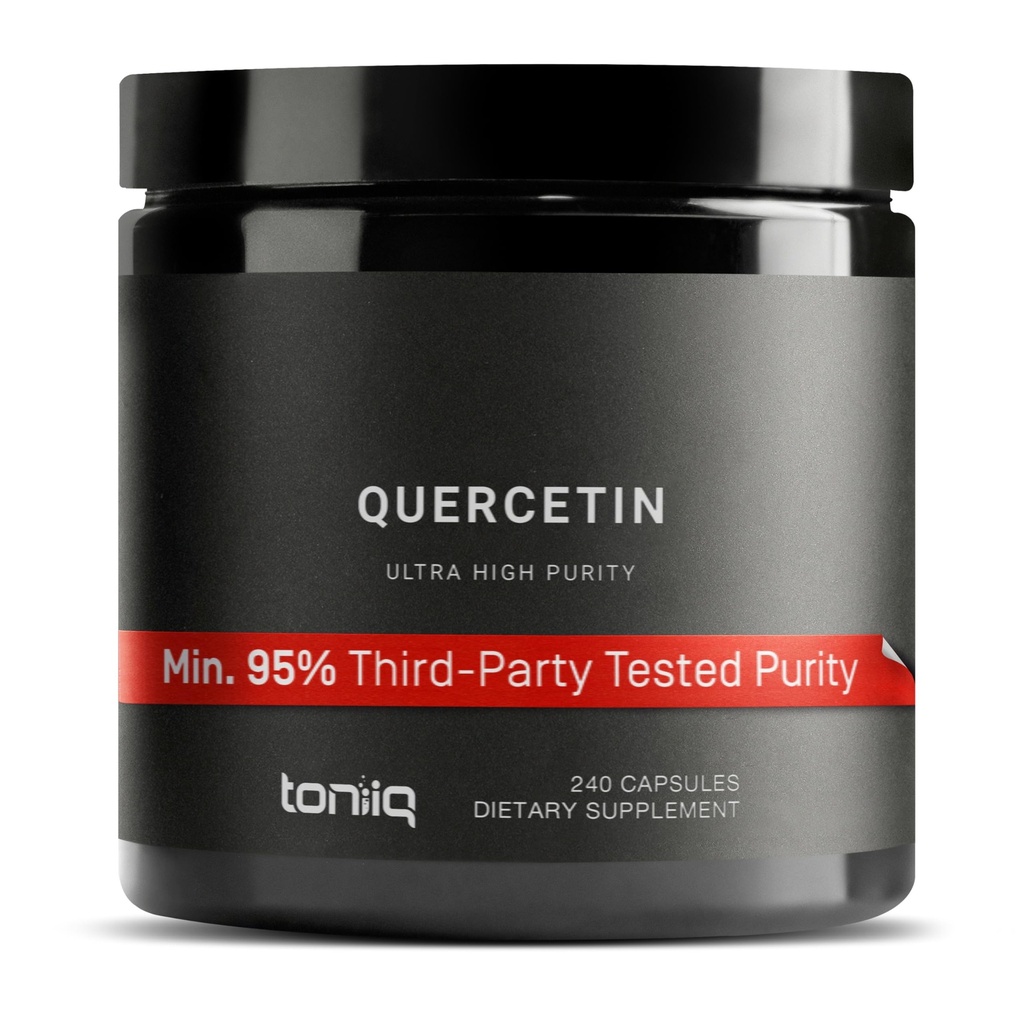 Toniiq Ultra High Purity Quercetin Capsule - 95%+ Altamente purificato e Biodisponibile - 1000mg Per Serving - 240 capsule supplemento Quercetin