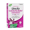 La via della natura Cold+Flu Relief, Umcka, abbrevia la durata e riduce la gravità, Multi-Symptom Relief, Omeopatico, Phenylephrine Free, Non-Drowsy, Berry Flavored, 20 Chewable Tablets (Packaging May Vary)