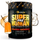 ALPHA LION Superhuman Pre Workout Powder, Beta Alanine, L-Taurine & Tri-Source Caffeina per l'energia e messa a fuoco sostenibili, Nitric Oxide & Citrulline per pompa (21 Serve, Orange Gainsicle)