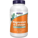 NOW Integratori alimentari, Magnesio e Calcio, Con Zinco e Vitamina D-3, Nerve e Bone Support*, 250 compresse