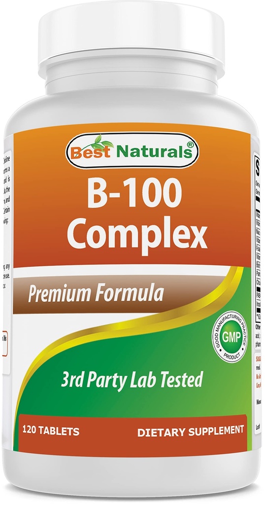 Best Naturals B-100 Complesso per adulti, 120 compresse