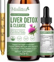 Gocce liquide per la salute del fegato - Sostenere Detox & riparazione del fegato con estratto di silimarina del latte di carciofo, Dandelion, curcuma, Berberina per rinnovare w/21 Potente Herb-Nutrients-
