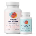 FullWell vitamina Prenatal Limone + DHA | Omega 3 Fish Oil con DHA & EPA per lo sviluppo del cervello e il supporto del sistema nervoso | 26+ Vital Nutrients | Dietiziano-formulato, 3° Partito Testato, 30 Serve