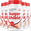 (5 Pack) Scudo di zucchero, Supporto per il sangue dello scudo di zucchero, Pillole dello scudo di zucchero, Scudo di zucchero tutto naturale, SugarShield, Formula avanzata dello scudo di zucchero, Recensioni dello scudo di zucchero, 150 capsule