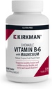Kirkman - Vitamina B6 con Magnesio - 120 compresse - Potente vitamina B6 & Magnesio Integrazione - Wafer masticabile - Ipoallergenico