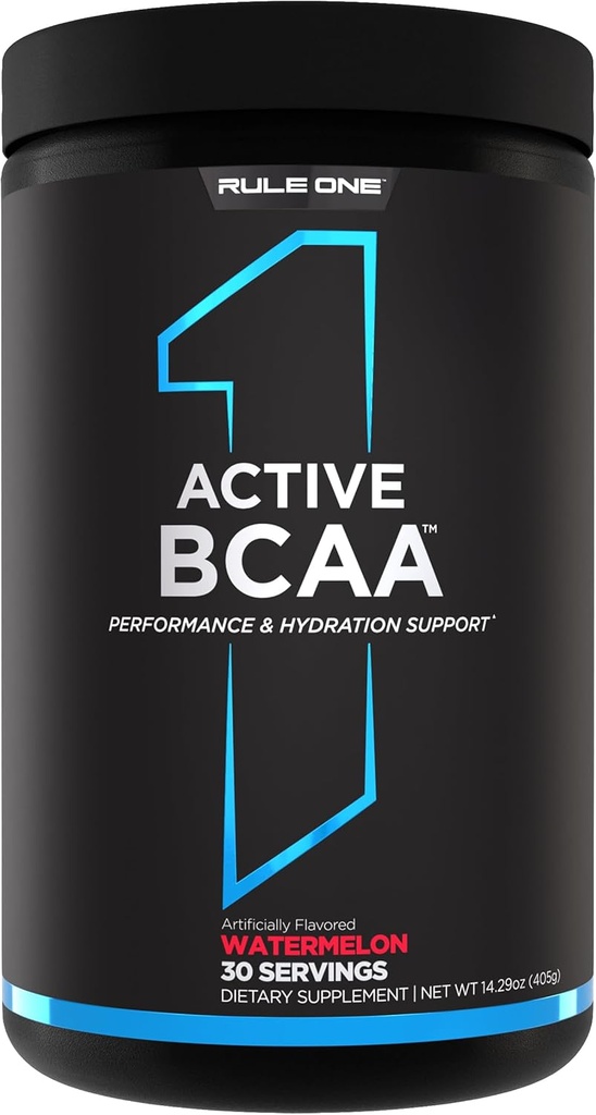 Regola 1 BCAA attivo - Performance, Hydration e Recovery Support con 5g BCAAs + Electrolytes, L-Glutamina e Citrulline (30 Serve, Watermelon)