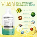 Supplemento liquido di citrato di magnesio (10 Fl Oz), soluzione beva/orile complessa di magnesio con vitaminaB, zinco, sodio e bromelaina per il sonno, il muscolo, il cuore, il supporto della testa (Pineapple)