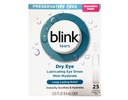 BLINK Tears Gocce per occhi secchi, gocce d'occhio lubrificanti gratuite, fiale di uso singolo sterile, cura dell'occhio gentile per il sollievo del sintomo dell'occhio delicato a moderato, 25 conte, 0.01 fl oz Vials