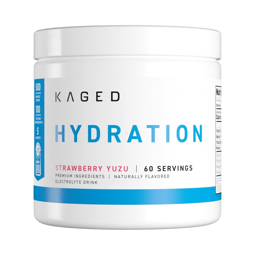 Kaged Sugar Free Hydration | 5 Key Electrolytes | Coconut Water | Tastes Amazing | 60 Servings