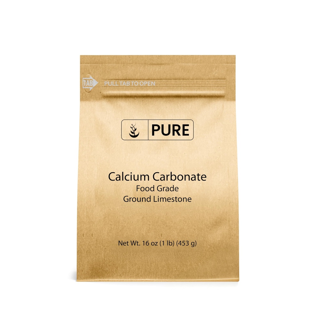 Carbonato di calcio puro originale (1 lb) Integratore alimentare, Conservazione alimentare, Neutralizzatore acido