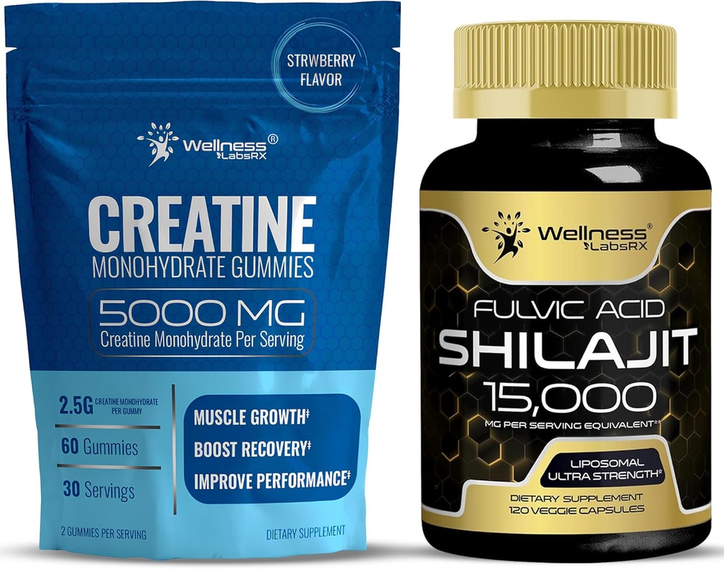 BENESSERE LABSRX Creatina Gummies e capsule Shilajit