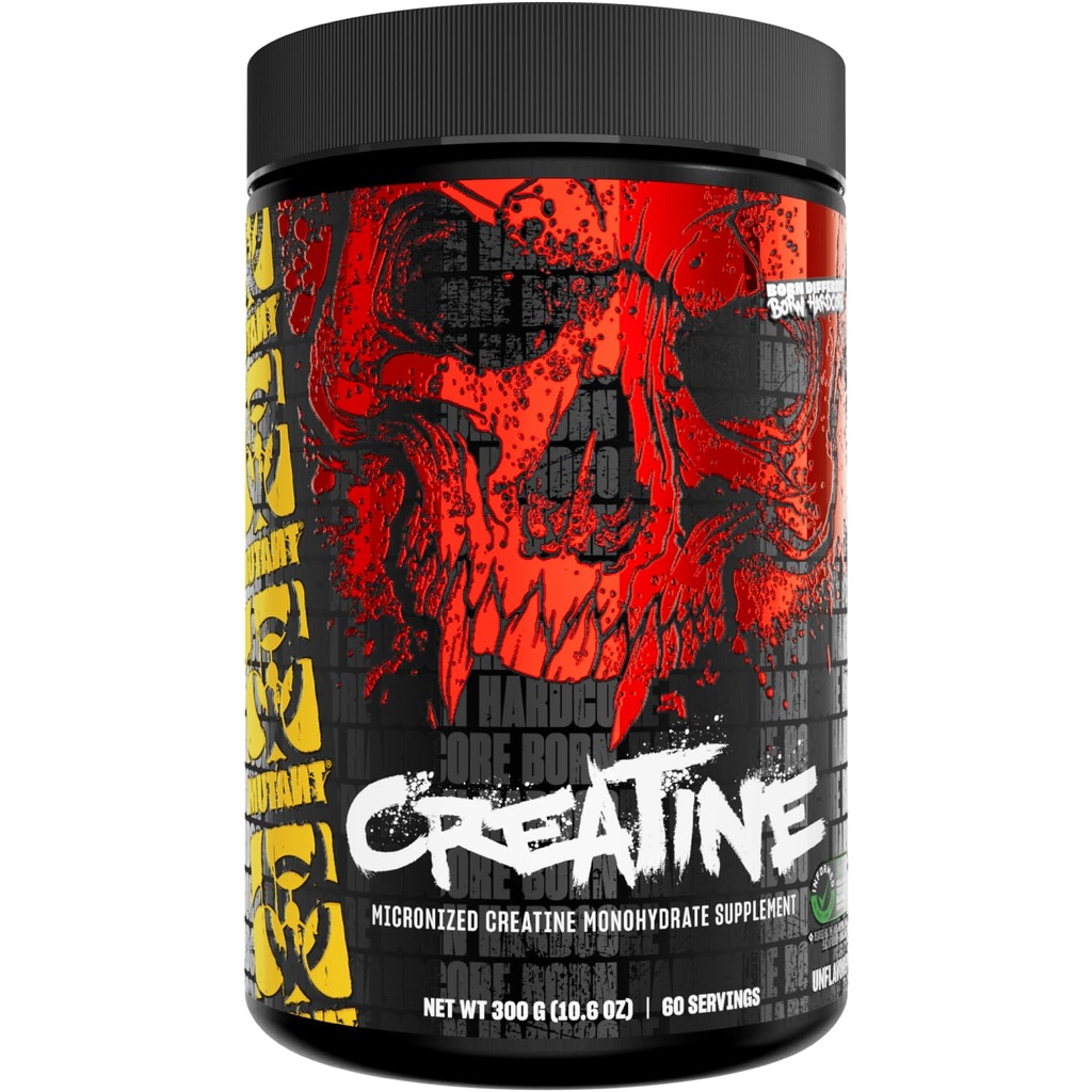 Creatina mutante - Polvere micronizzata monoidrata della creatina - Supplemento della polvere della creatina per prestazioni ad alta intensità migliorate - 60 Servings- 300 g - non aromatizzato