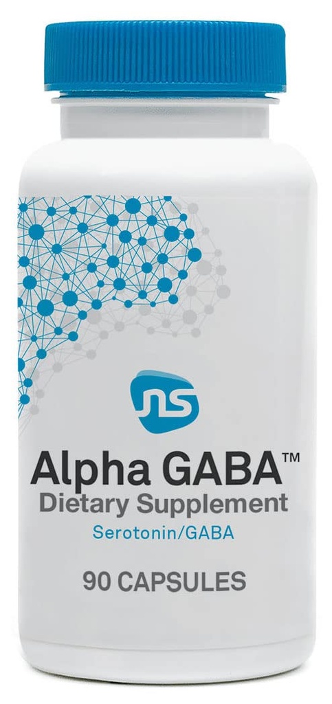 NeuroScience Alpha GABA Supplemento - Aiuto calma non sonnolenta con vitamina B6, Balm di limone, Sensoril Ashwagandha & L Theanine Supplement - Aiuto Soothe Ansia, Giorno o Notte (90 capsule)