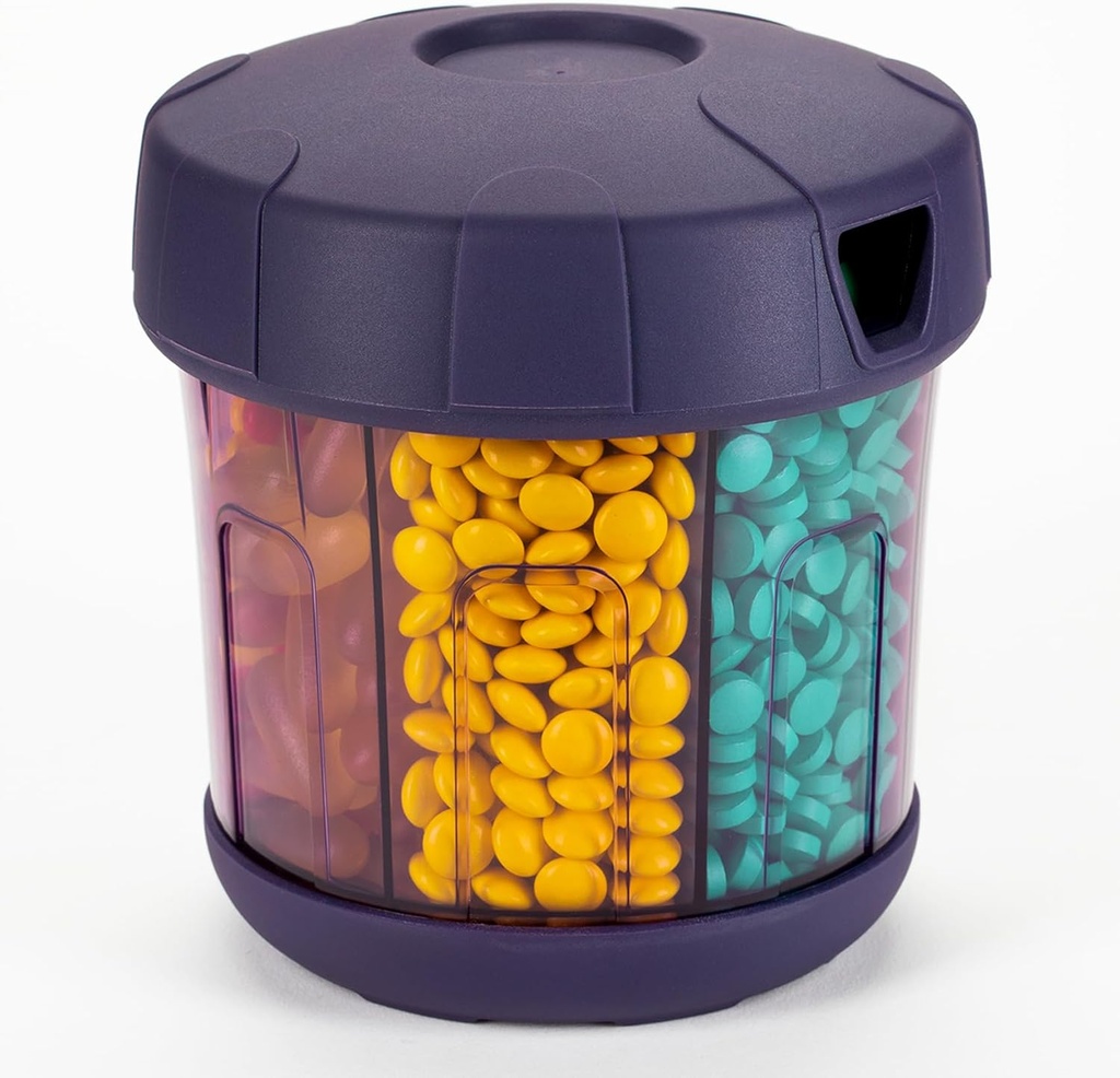 Mossime Supplement Organizer con 7 scomparti extra grandi, TPU Soft Lid Easy Open Pill Dispenser, Un mese di viaggio medico organizzatore di stoccaggio Vitamin Holder, contenitore di medicina bottiglia