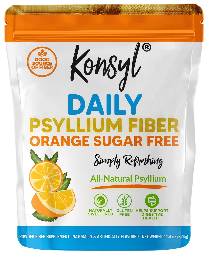 Konsyl Daily Psyllium Fiber Arancione Zucchero Libero