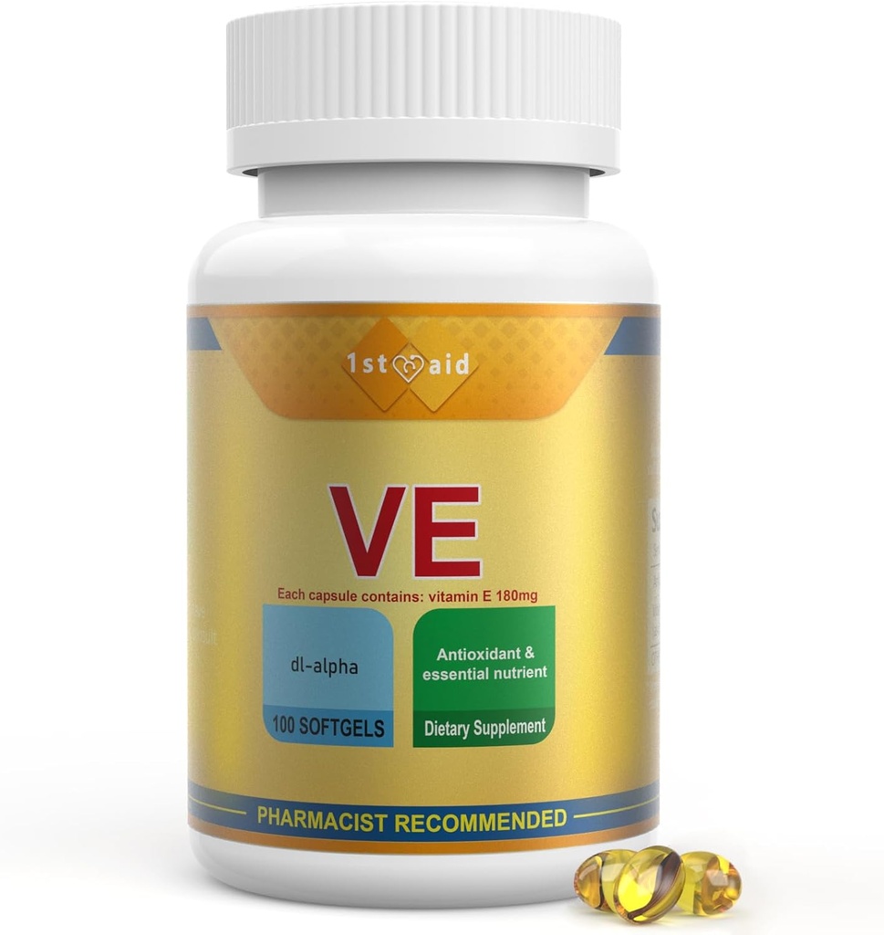 1 ° Aiuto NSF Vitamin-E Supplementi-Softgels Women-Tocotrienols Mini-Capsules - 100 Softgels Migliorare la Circolazione del sangue Vitamina E Capsule Solubili in acqua, E Vitamina Supplements Antiossidante Supporto