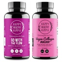 Happy Healthy Hippie Vegan Collagen Builder w/Hyaluronic Acid & Go con l'equilibrio dell'ormone di flusso per le donne