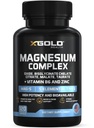 Micronized Magnesium Complex Plus B6 | Zinc Magnesium Oxide, Bisglycinate Chelate,Citrate, Malate | Taurate | Bones, Muscle, Energy,Immune System High Absorption - Made in USA