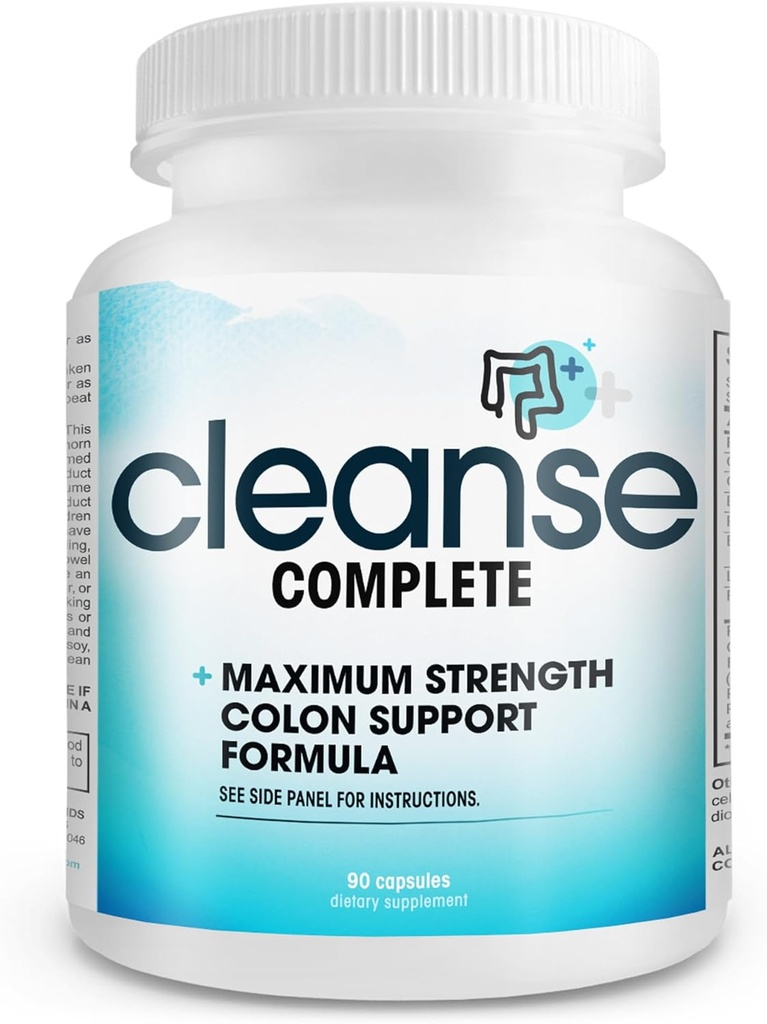 Cleanse Complete - Pulisci colon tripla resistenza attivato per la salute ottimale del colon e cura del colon.