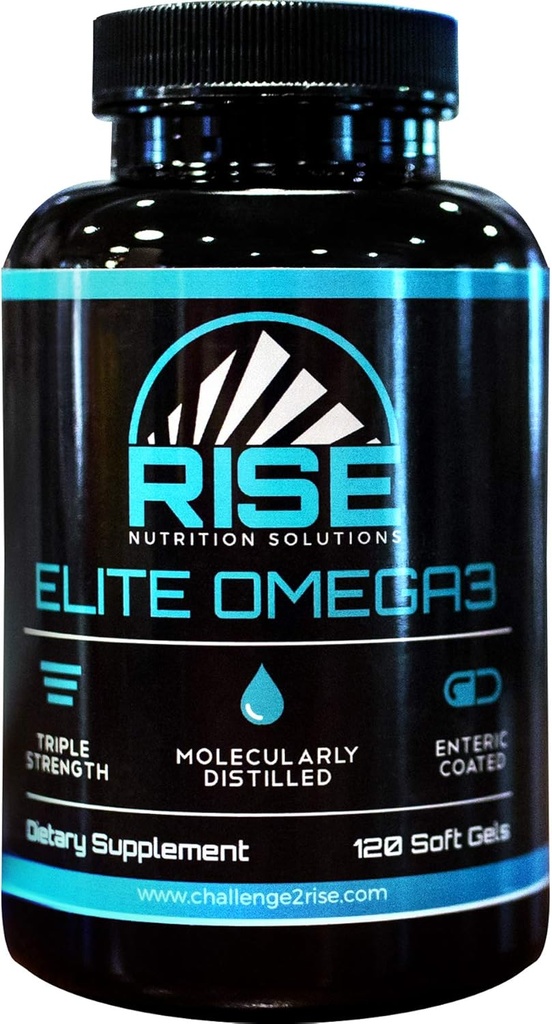 Elite Omega 3 supplemento nutrizionale – omega-3 acidi grassi tra cui EPA e DHA – cuore e supporto immunitario – Nessun retrogusto pesce, 120 Softgels
