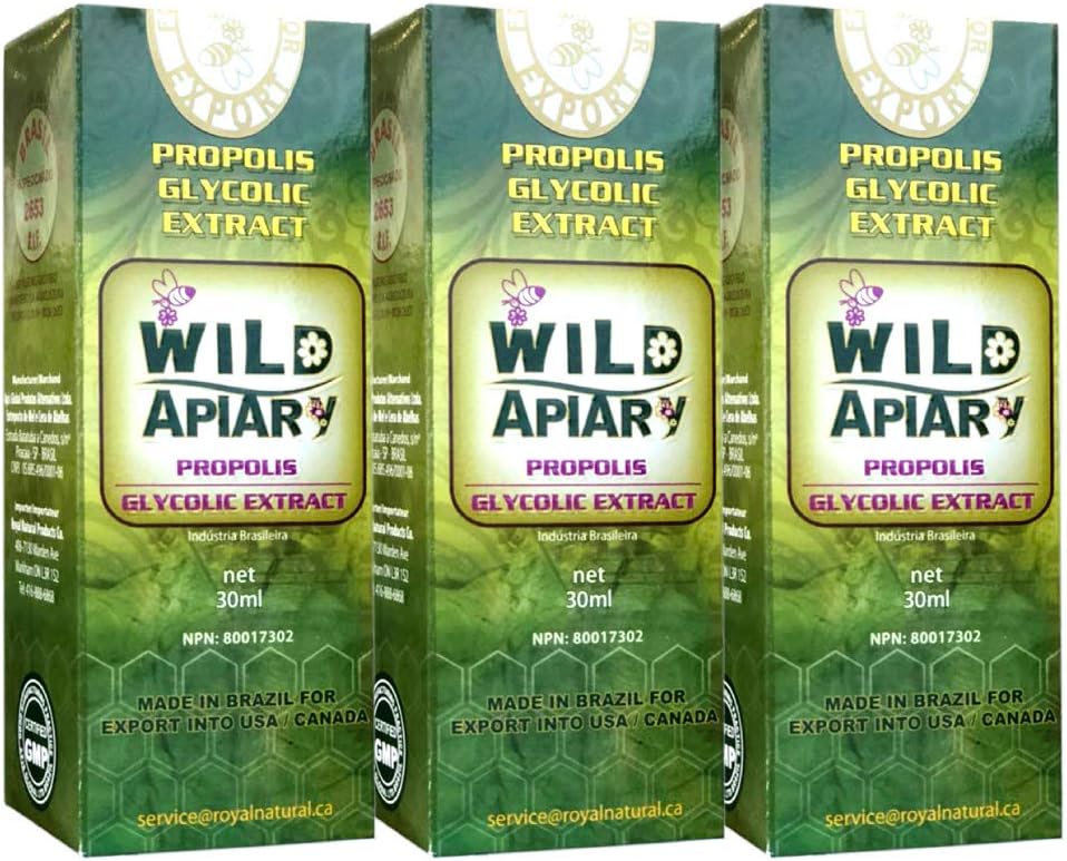 Estratto di liquido di Propoli di api 85% Non alcool Green Bee Propolis Liquido Glycolic Extract-Non alcolico, senza cera, senza zucchero