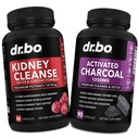 Detox di pulizia del rene & Charcoal attivato - Estratto di mirtillo naturale & Uva Ursi per sostenere i reni, la vescica & salute del tratto urinario - Pillole di carbone di cocco per il supporto di gas di stomach & Bloating