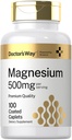 Medico Modo Magnesio Supplemento 500mg | 100 Caplets Coated | Magnesio Ossido | Vegetariano, Non OGM, Gluten Free