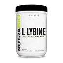 NutraBio L-Lysine Powder 500g – Aminoacido essenziale per il metabolismo delle proteine, il supporto del collagene, e la salute immunitaria – Puro, non aromatizzato, non OGM, Vegan- 500 Serve
