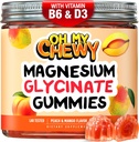 Glycinate Gummies 400MG - Alto assorbimento per bambini, adolescenti e adulti - Supplemento per sonno, calma e relax muscolare con B6 & D3 - Gluten Free & Vegan Friendly - 60 Conte