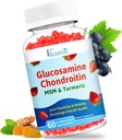 Gommie con condroitin con curcuma e MSM, Boswellia - Integratore di supporto congiunto - Supporto per cartilage, Flessibilità e resistenza - 60 Gummies