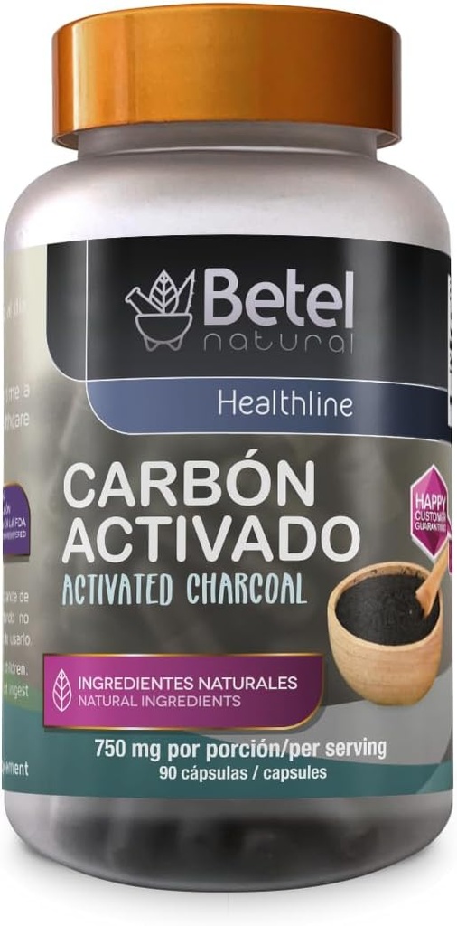 Betel Natural Carbon Activado Capsulas - Capsule Charcoal 90 attivati