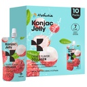Hethstia Konjac Jelly, Lychee Konjac Jelly 10 Pouches con Peptidi di collagene, Calorie Basso Litri Bevibili Jello, Vitamina C Spuntini leggeri, Zucchero gratuito, Keto, Senza glutine, Regali alimentari sani