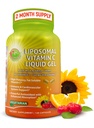 Liposomal Vitamin C Liquid Gel Capsule - 1100mg - Realizzati con Ciliegie Organiche Acerola, Integratore di Supporto Immune Liposomico Vitamina C ad alta potenza con Assorbimento e Biodisponibilità - 120 conteggio