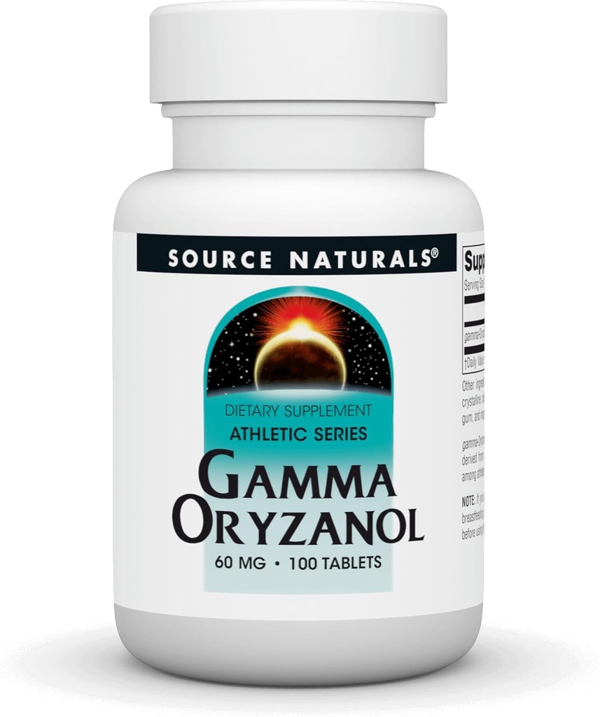 Fonte Naturals Gamma Oryzanol 60 mg - Serie Atletica Integratore alimentare - 100 compresse
