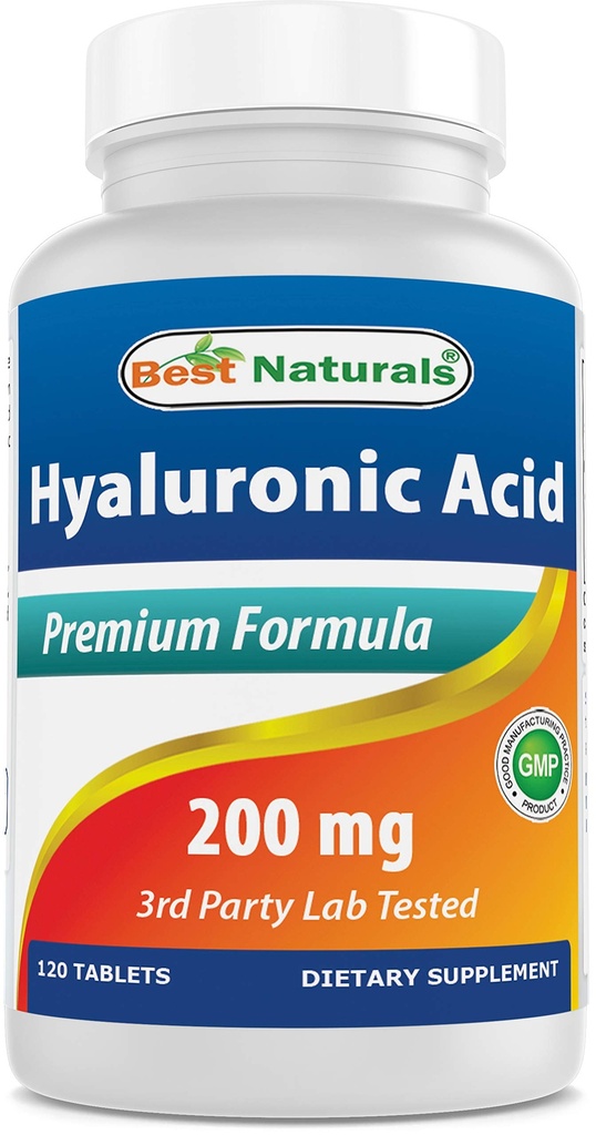 I migliori naturali acido ialuronico 200 mg 120 compresse (non OGM, senza glutine) - promuove la pelle sana giovanile e la funzione congiunta sana (120 conteggio (pacchetto di 1))