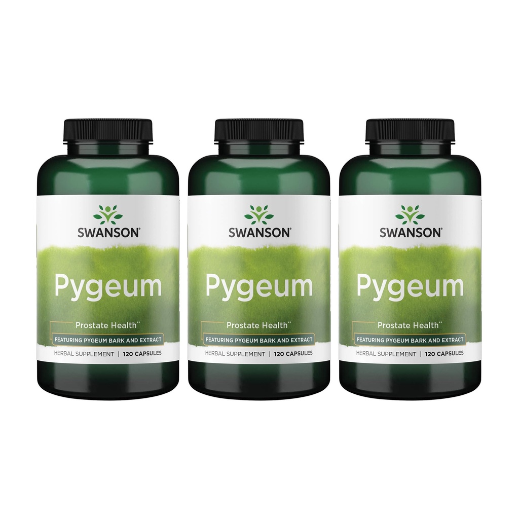 Swanson Pygeum - Integratore di erbe - Supplemento di salute degli uomini - (120 capsule ogni, 400 mg) 3 confezione