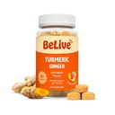 BeLive Curcumin Turmerico con Pepe Nero & Ginger - 500 mg di Turmerico e Ginger Supplemento per il supporto immunitario, Pelle sana e mobilità - Tropicale Flavor | 60 Conte