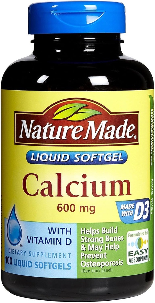 Calcium 600 mg - 100 Softgels, Confezione da 4
