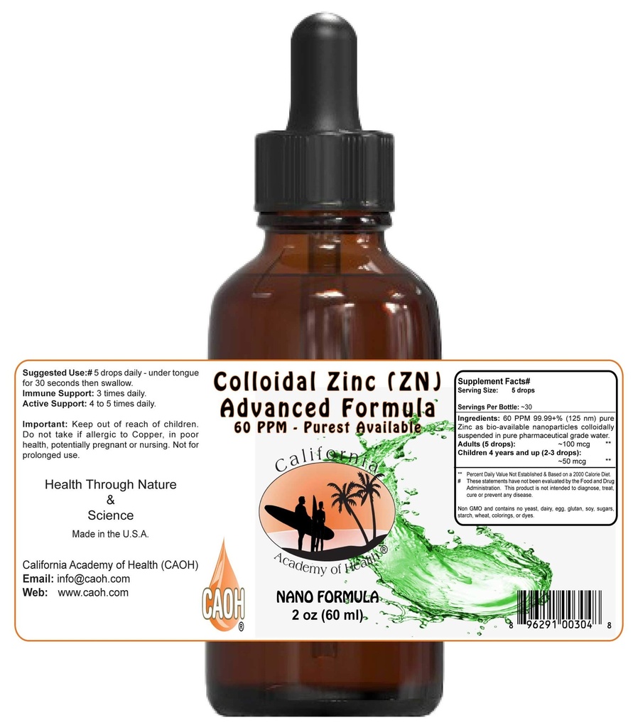 Zinco Colloidale 2 oz da CAOH