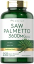 Carlyle Saw Palmetto per gli uomini e le donne | 3600 mg | 250 capsule | Herb Extract Supplement | Serenoa Repens | Non OGM e Gluten Free