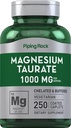 Piping Rock Magnesium Taurate | 1000mg | 250 Caplets | Chelati e Buffered | Vegetariano, Non OGM, Gluten