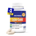 Enzymedica Lypo Gold, alta potenza Lipasi enzimi digestivi per la digestione grassa, supporta occasionalmente Bloating Relief & Digestive Health, Keto-Friendly, Vegan, 240 capsule